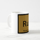 Ru -連続したスポーツ化学周期表 コーヒーマグカップ (正面左)