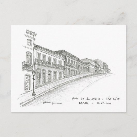 Rua 28 de Julho，サンルイス，ブラジル ポストカード (正面)