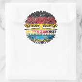 Ruanda Ruandisch Deutsch Deutschland Baum Wurzel ラウンドシール (バッグ)