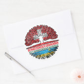 Ruanda Ruandisch Schweizer Schweiz Baum Wurzel ラウンドシール (封筒)