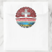 Ruanda Ruandisch Schweizer Schweiz Baum Wurzel ラウンドシール (バッグ)