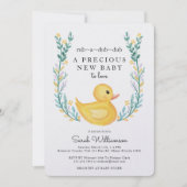 Rub-A-Dub-Dubイエローゴムダッキー(アヒルちゃん)フローラ園 招待状 (正面)