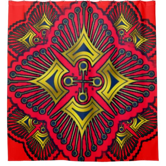 Rub-a-Dub-Dub 3Dシャワカラフルーカーテン – 鮮やか シャワーカーテン (正面)