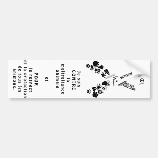 ruban blanc バンパーステッカー (正面)