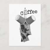 Rubber Chicken screaming Coffee Postcard ポストカード (正面)