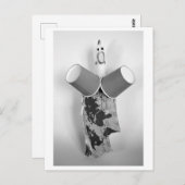 Rubber chicken with coffee cups - Cup C ポストカード (正面/裏面)