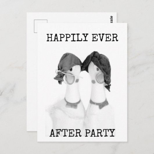 Rubber Chickens Happily Ever After Party Postcard ポストカード (正面/裏面)