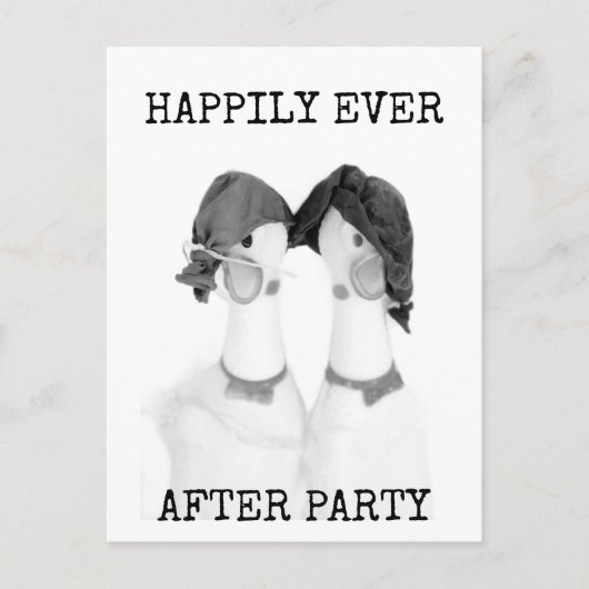 Rubber Chickens Happily Ever After Party Postcard ポストカード (正面)