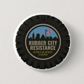 Rubber City Resistance button - new logo  缶バッジ (正面)