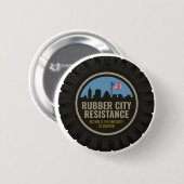 Rubber City Resistance button - new logo  缶バッジ (正面&裏面)