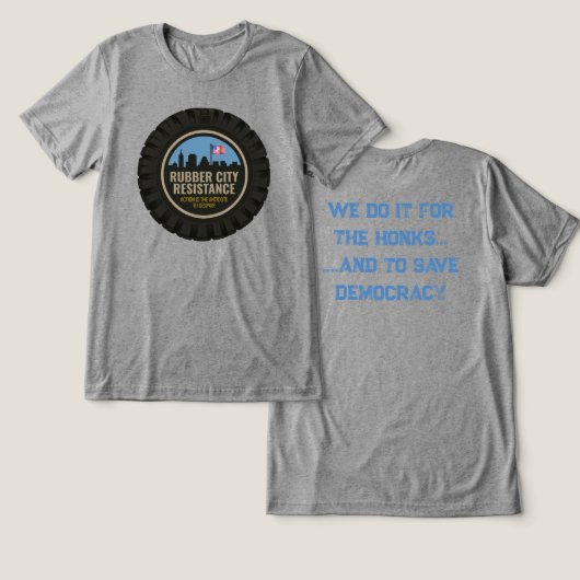 Rubber City Resistance Tシャツ 両面プリント (デザイン正面&裏面)