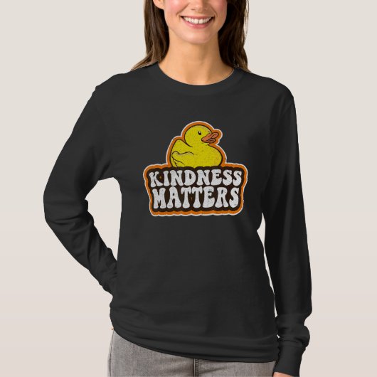 Rubber Duck Anti Bullying Rainbow Kindness Matters Tシャツ (正面)