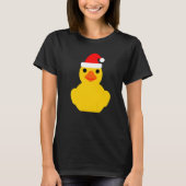 Rubber Duck  Christmas Santa Hat  Rubber Ducky Tシャツ (正面)