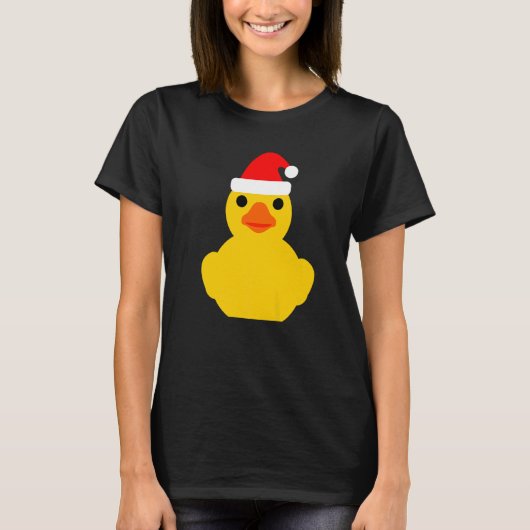 Rubber Duck  Christmas Santa Hat  Rubber Ducky Tシャツ (正面)