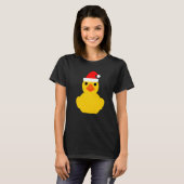 Rubber Duck  Christmas Santa Hat  Rubber Ducky Tシャツ (正面フル)