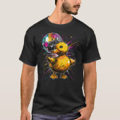 Rubber Duck Disco Dancing Disco Ball Music Rubber  Tシャツ (正面)