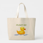 Rubber Duck | Float On ジャンボトート ラージトートバッグ (裏面)