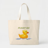 Rubber Duck | Float On ジャンボトート ラージトートバッグ (正面)