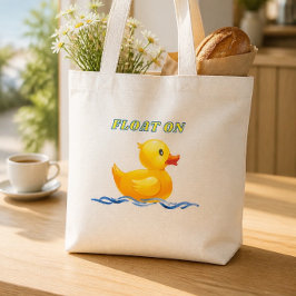 Rubber Duck | Float On ジャンボトート ラージトートバッグ