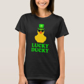 Rubber Duck Four Leaf C Hat Sunglasses St Patrick' Tシャツ (正面)