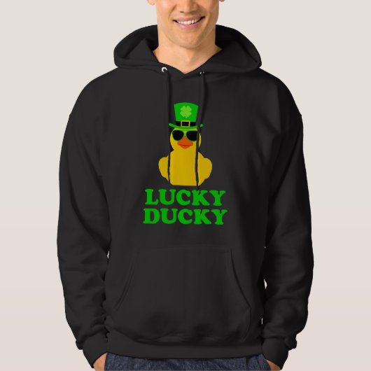 Rubber Duck Four Leaf C Leprechaun Hat St Patrick' パーカ (正面)
