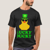 Rubber Duck Four Leaf C Leprechaun Hat St Patrick' Tシャツ (正面)
