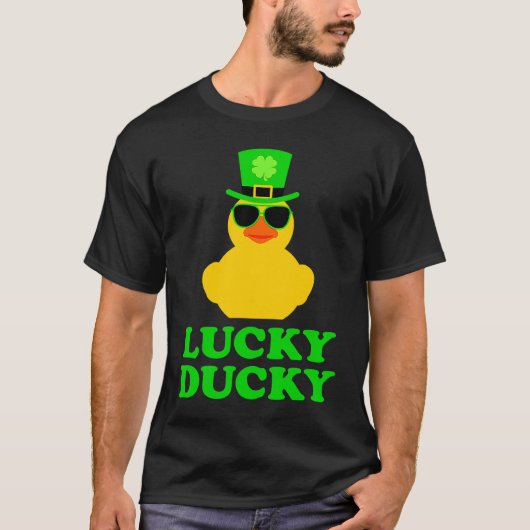 Rubber Duck Four Leaf C Leprechaun Hat St Patrick' Tシャツ (正面)