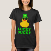 Rubber Duck Four Leaf C Leprechaun Hat St Patrick' Tシャツ (正面)