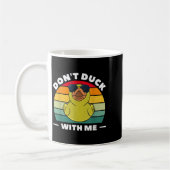 Rubber Duck Funny Men Don't Duck With Me コーヒーマグカップ (左)