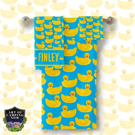 Rubber Duck Kids Personalized Bath Set バスタオルセット