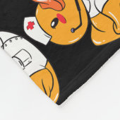 Rubber Duck Nurse Duck On Duty Medical Rubber フリースブランケット (角)