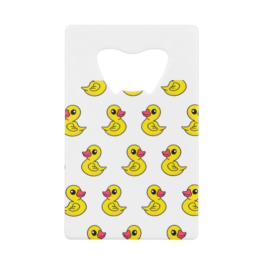 Rubber Duck Pattern クレジットカード栓抜き (正面)