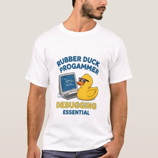 Rubber Duck Programmer Funny Debugging Essential T Tシャツ (正面)