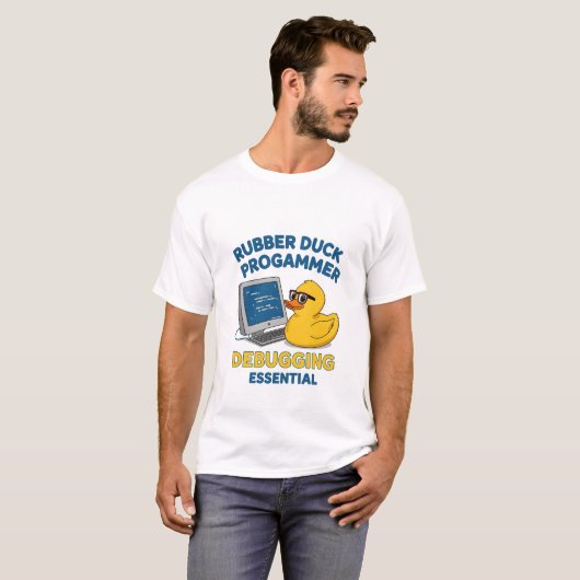 Rubber Duck Programmer Funny Debugging Essential T Tシャツ (正面フル)