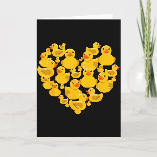 Rubber Duck Quack For Men Women Boy Girls Valentin カード (正面)