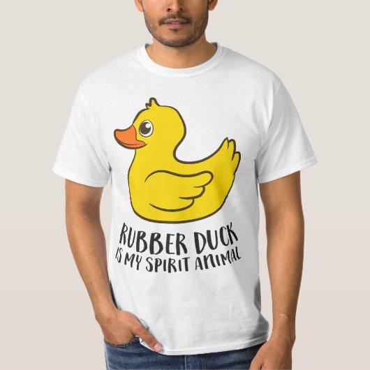 Rubber Duck Spirit Animal Funny Duck  Tシャツ (正面)