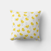 Rubber Duck Throw Pillow | Cute Nursery & Kids クッション (正面)
