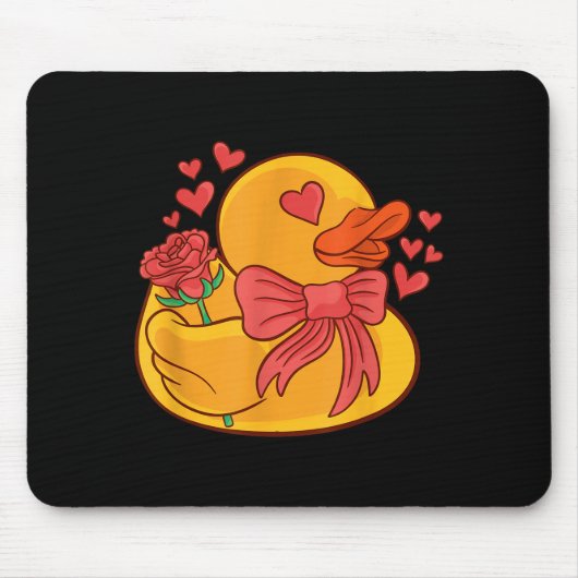 Rubber Duck Valentines Day Rubber Duckie  マウスパッド (正面)