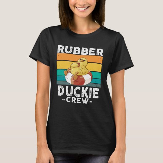 Rubber Duck Yellow Duckie Crew Bath Ducks Duckling Tシャツ (正面)