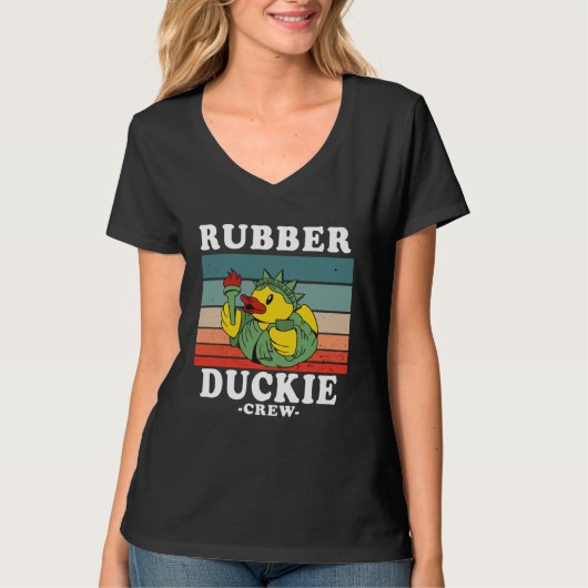 Rubber Duck Yellow Duckie Crew Bath Ducks Duckling Tシャツ (正面)