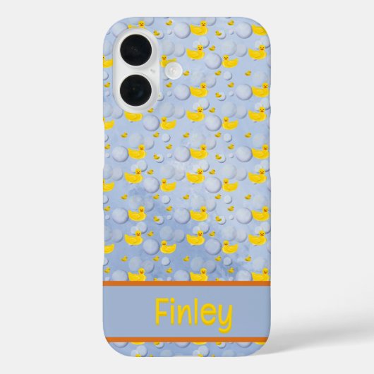 Rubber ducks and bubbles pattern Case-Mate iPhoneケース (裏面)