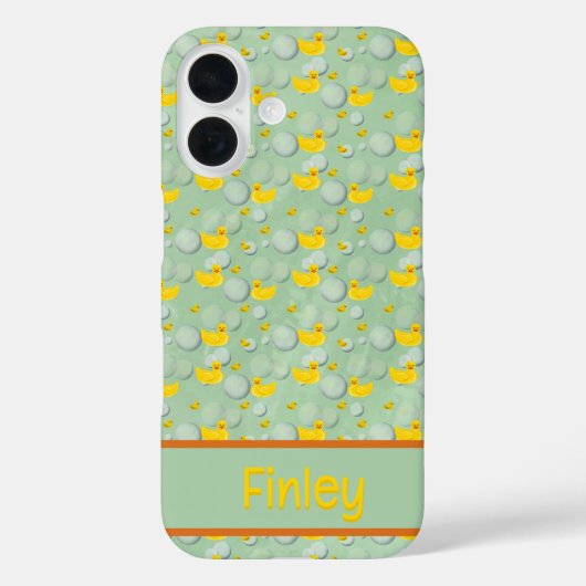 Rubber ducks and bubbles pattern Case-Mate iPhoneケース (裏面)
