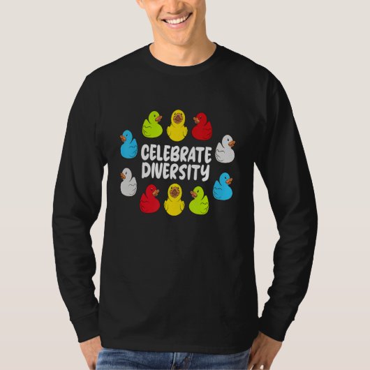 Rubber Ducks Celebrate diversity Tシャツ (正面)