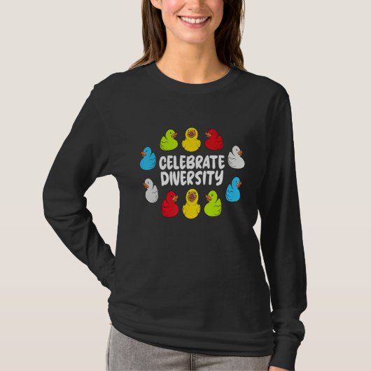 Rubber Ducks Celebrate diversity Tシャツ (正面)