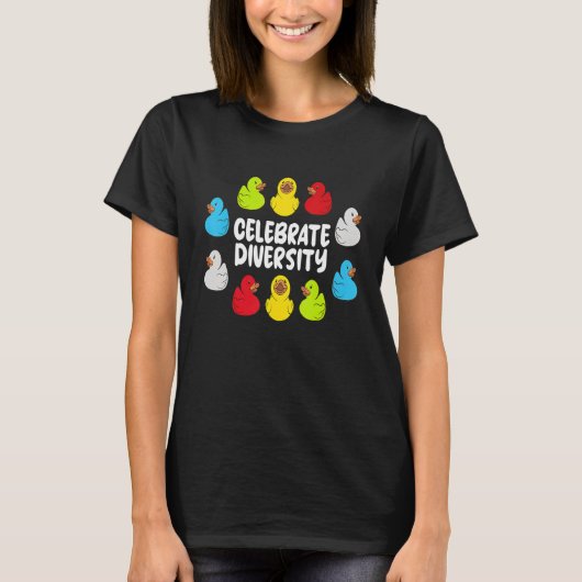 Rubber Ducks Celebrate diversity Tシャツ (正面)