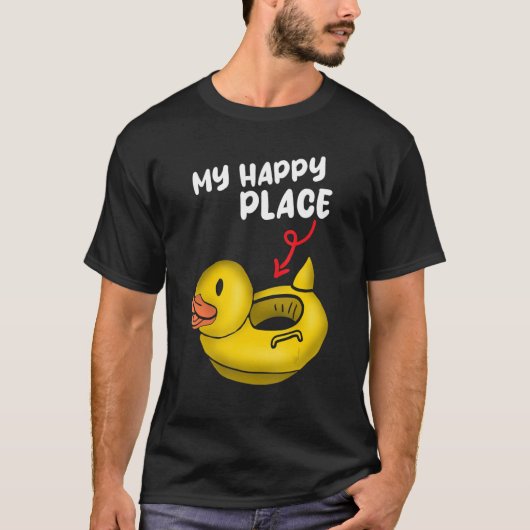 Rubber Ducks My happy place Tシャツ (正面)