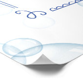 Rubber Ducky Baby Shower Welcome Sign ポスター (角)