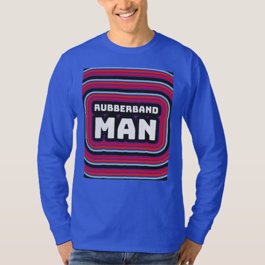RUBBERBAND MAN MENSレトロ1970S Tシャツ (正面)