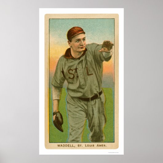 Rube Waddell Baseball 1909 ポスター (正面)