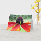 Rubeckia、さようなら カード (黄色い花)